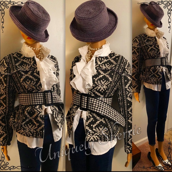 Who What Wear Jackets & Blazers - Who What Wear B&W Print Jacket